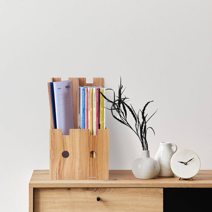 Magazine collector with 2 compartments for DIN A4