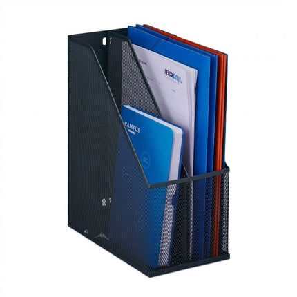 Magazine holder in mesh 2 compartments