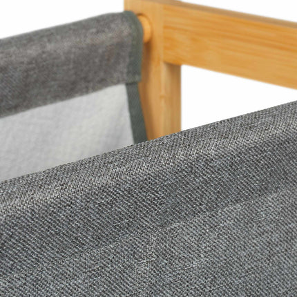 Magazine rack in bamboo & fabric