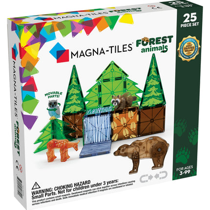 Magna-Tiles Magnetic Building Tiles Forest Animals, 25 Pcs