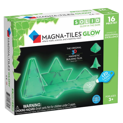 Magna-Tiles Magnetic Building Tiles Glow, 16 Pcs