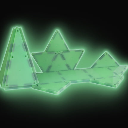 Magna-Tiles Magnetic Building Tiles Glow, 16 Pcs