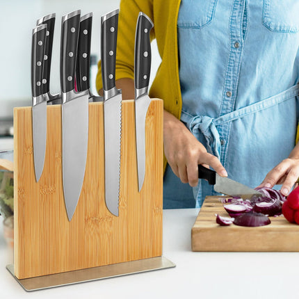 Magnetic Bamboo Knife Block – Reversible Holder