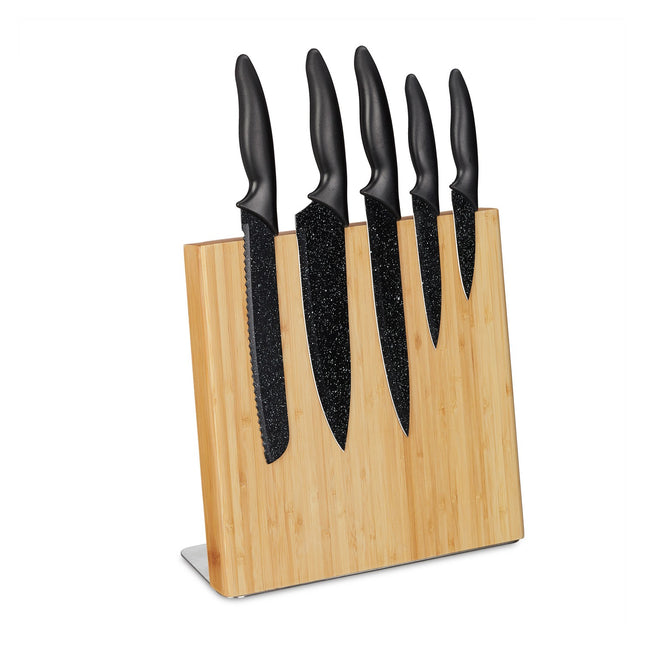 Magnetic Bamboo Knife Block – Space-Saving Kitchen Storage