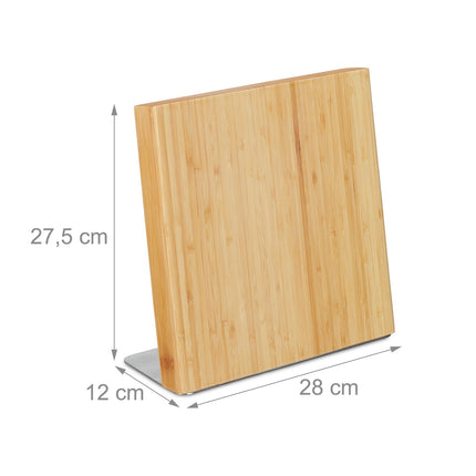 Magnetic Bamboo Knife Block – Space-Saving Kitchen Storage