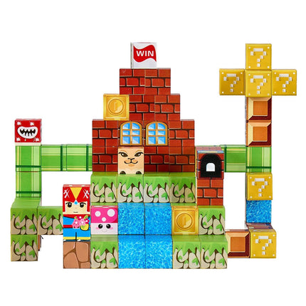 Magnetic Blocks Set, 100-Piece Building Cubes for Kids 3+