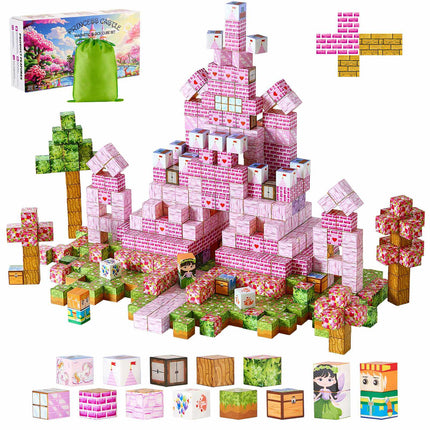 Magnetic Blocks Set, 100-Piece Princess Castle, Ages 3+