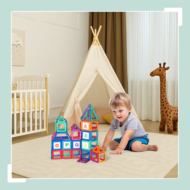 Magnetic Building Blocks Set for Kids – 100 Pieces