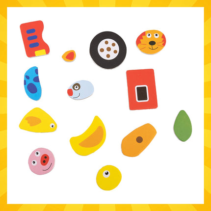 Magnetic Double-Sided Educational Board, 108 Pieces
