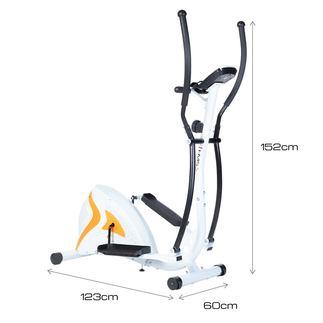 Magnetische Elliptische Trainer, Wit, Fitnessapparatuur voor Thuis