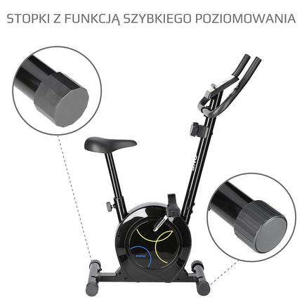 Magnetic Exercise Bike, Black, Adjustable Resistance
