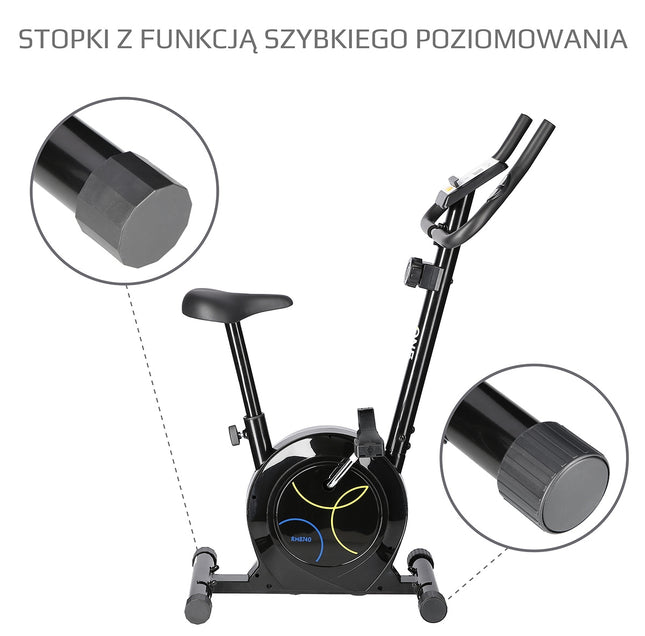 Magnetische hometrainer, zwart, verstelbare weerstand
