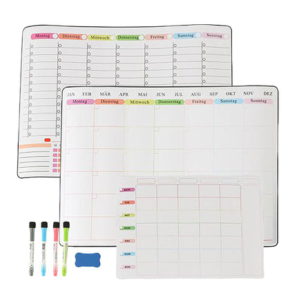 Magnetic Fridge Whiteboard Set, 3 Planners, 4 Pens