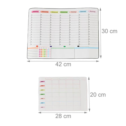 Magnetic Fridge Whiteboard Set, 3 Planners, 4 Pens