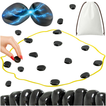Magnetic Game Stones Set, 20 Pcs with Bag and String