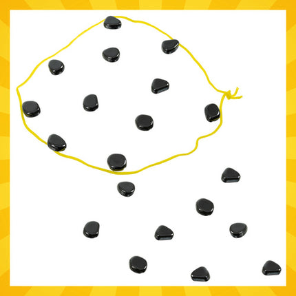 Magnetic Game Stones Set, 20 Pcs with Bag and String