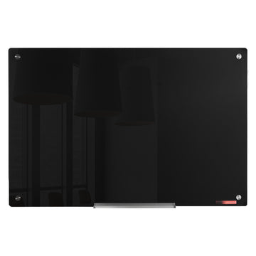 Magnetic Glass Whiteboard 36 x 24, Frameless, Black
