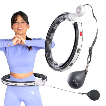 Magnetic Hula Hoop with Weight, Counter & Waist Support