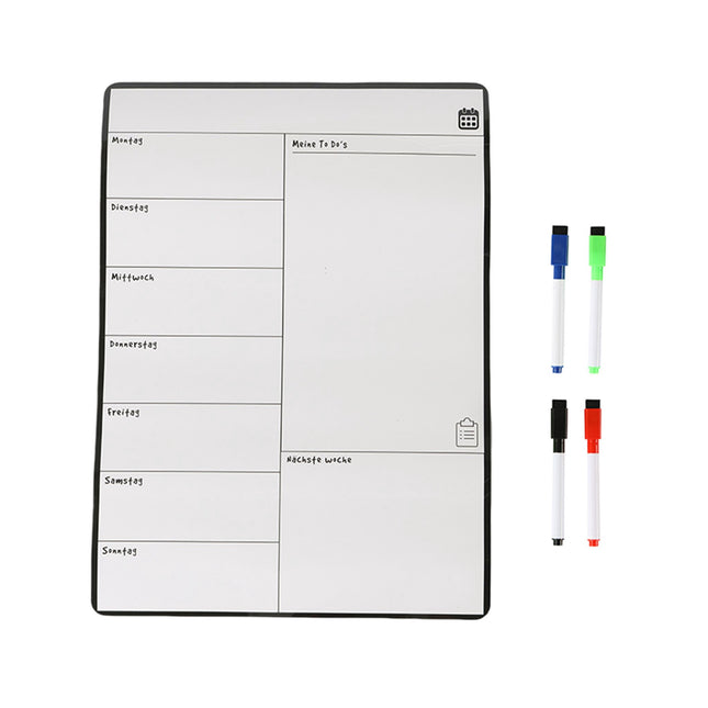 Magnetic Meal Planner Board for Fridge, Wipe-Clean Surface