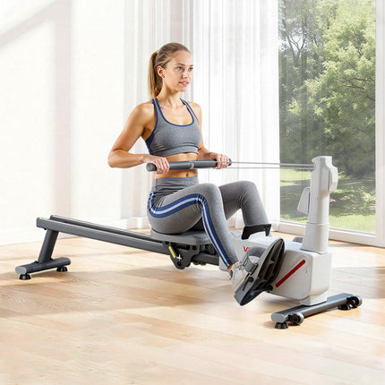 Magnetic Rowing Machine, 16-Level Resistance, Foldable, 350 lb