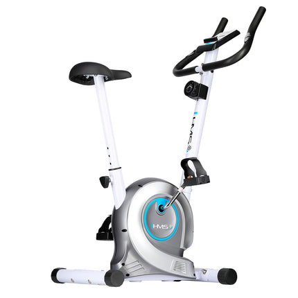 Magnetic Stationary Bike, White, Adjustable Resistance