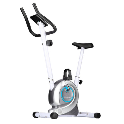 Magnetic Stationary Bike, White, Adjustable Resistance