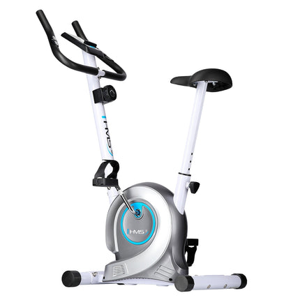 Magnetic Stationary Bike, White, Adjustable Resistance