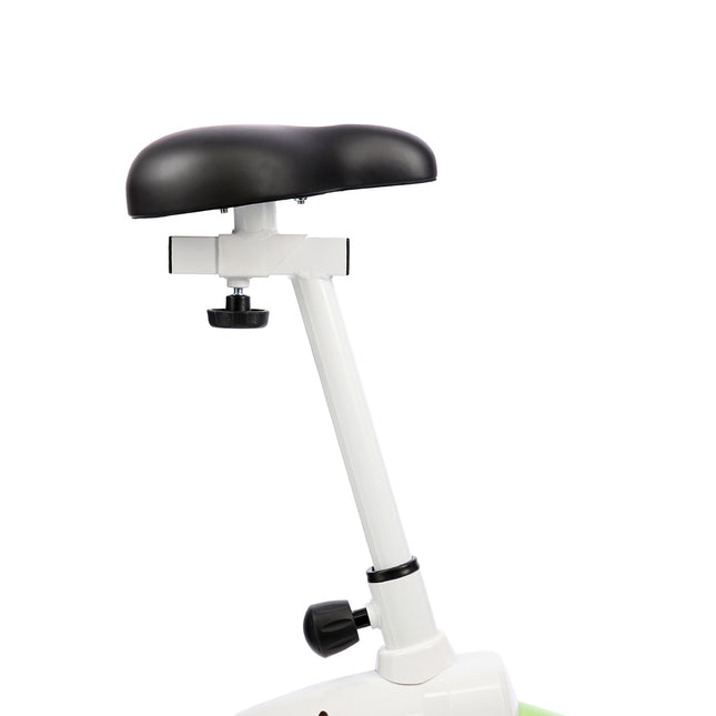 Magnetic Stationary Bike, White-Green, Home Fitness