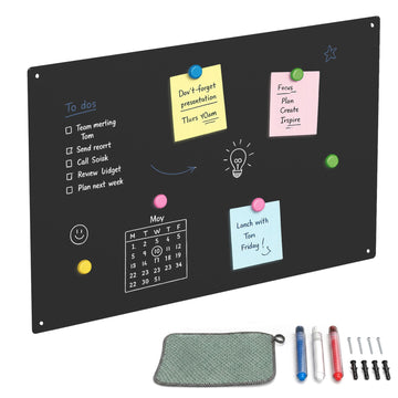 Magnetic Steel Wall Board, 50x30 cm – Chalk Markers Included