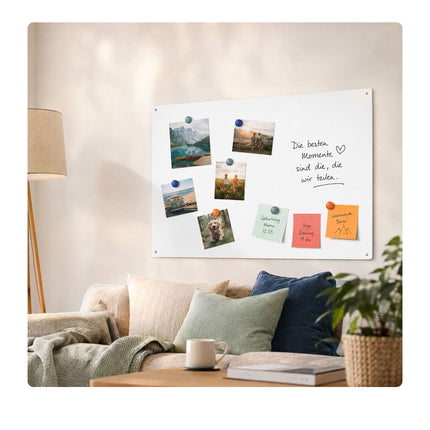 Magnetic Steel White Board, 50x30 cm, Wipe-Clean Surface