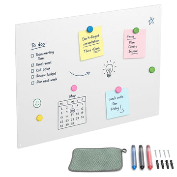 Magnetic Steel White Board, 60x40 cm, Wipe-Clean Surface
