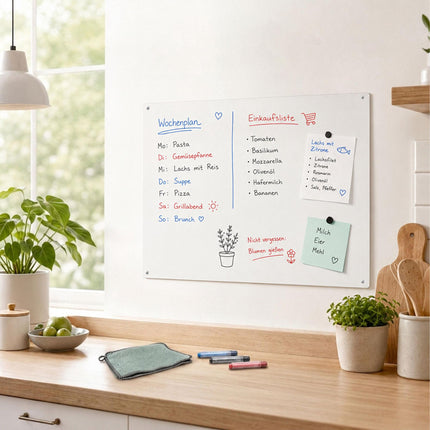 Magnetic Steel White Board, 60x40 cm, Wipe-Clean Surface