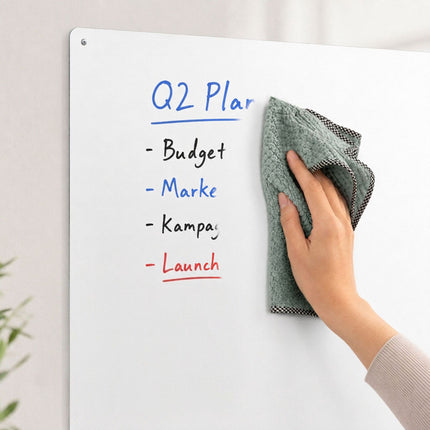 Magnetic Steel White Board, 60x40 cm, Wipe-Clean Surface