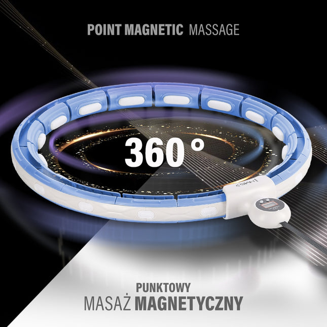 Magnetic Weighted Hula Hoop with Counter, Blue