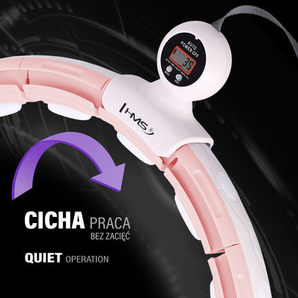 Magnetic Weighted Hula Hoop with Counter, Pink