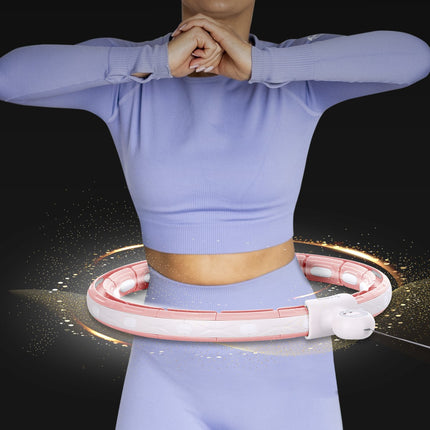 Magnetic Weighted Hula Hoop with Counter, Pink