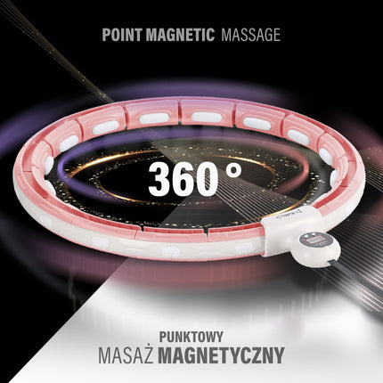 Magnetic Weighted Hula Hoop with Counter, Pink