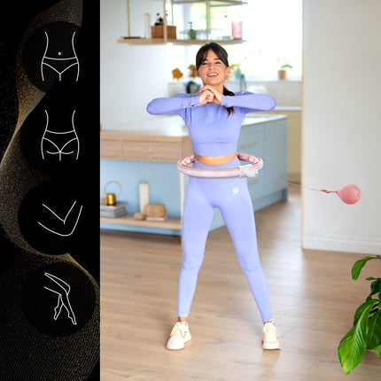 Magnetic Weighted Hula Hoop with Counter, Pink