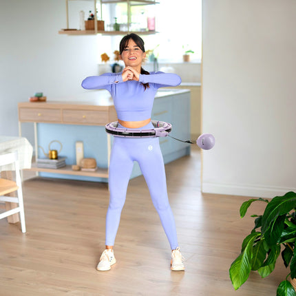 Magnetic Weighted Hula Hoop with Counter, Violet