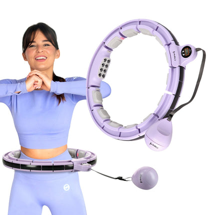 Magnetic Weighted Hula Hoop with Counter, Violet