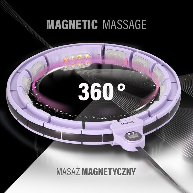 Magnetic Weighted Hula Hoop with Counter, Violet