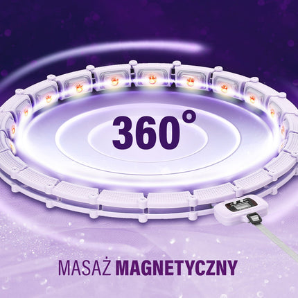 Magnetic Weighted Hula Hoop with Counter & Waist Support