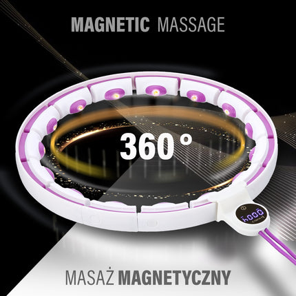 Magnetic Weighted Hula Hoop with Counter & Waist Support