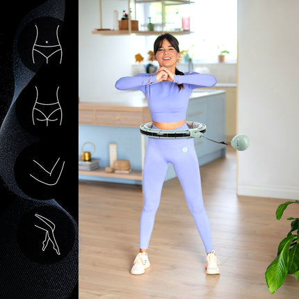 Magnetic Weighted Hula Hoop with Counter & Waist Support