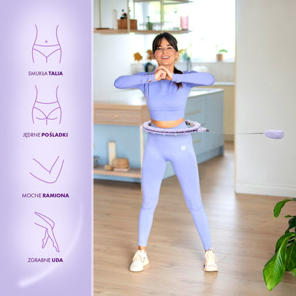 Magnetic Weighted Hula Hoop with Counter & Waist Support