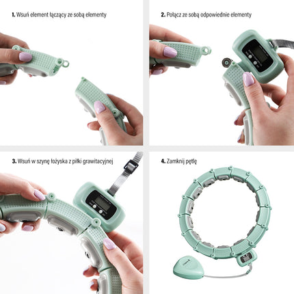 Magnetic Weighted Hula Hoop with Counter & Waist Support