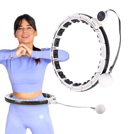 Magnetic Weighted Hula Hoop with Counter & Waist Support