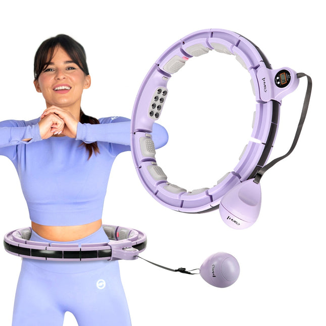 Magnetic Weighted Hula Hoop with Counter & Waist Support