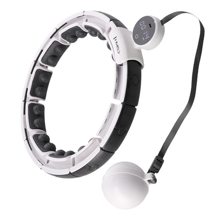 Magnetic Weighted Hula Hoop with Counter, White