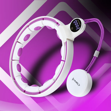Magnetic Weighted Hula Hoop with Counter, White/Violet